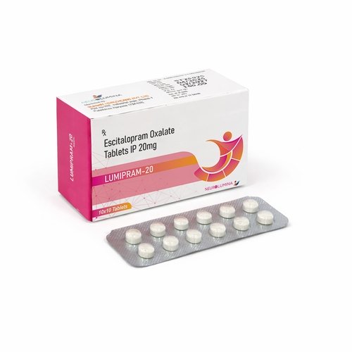Escitalopram Oxalate 20 mg PCD Pharma Franchise with trusted pharma manufacturing and healthcare distribution support services.