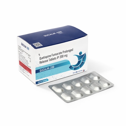 Quetiapine 200 mg PCD Pharma Franchise with healthcare products, pharma distribution network, and modern pharmaceutical packaging.