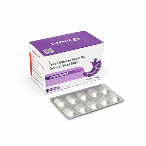 Sodium Valproate & Valproic Acid CR Tabs 500 MG PCD Pharma Franchise business opportunity with pharma products, healthcare distribution, and packaging.