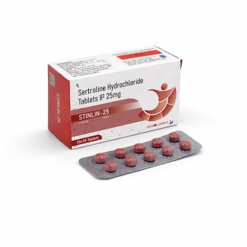 Sertraline 25 mg PCD Pharma Franchise business opportunity with pharmaceutical products, healthcare distribution, and modern packaging.